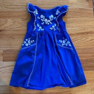 Mini boden girls blue dress